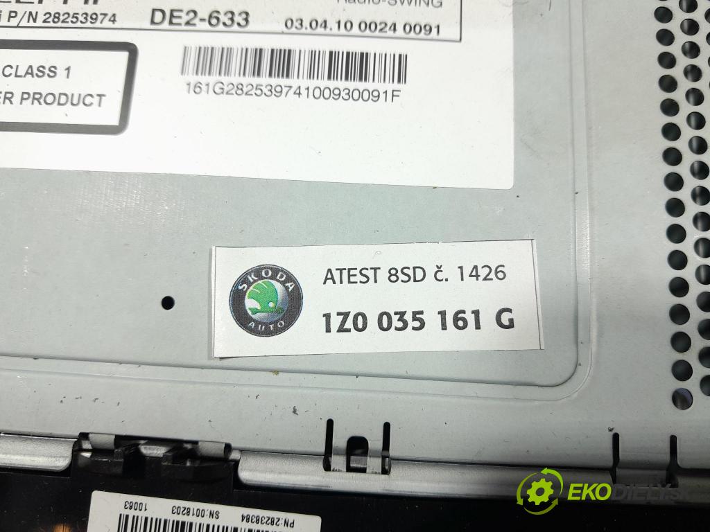 Skoda Octavia 2010 Radio I Navigace: 1Z0035161G
