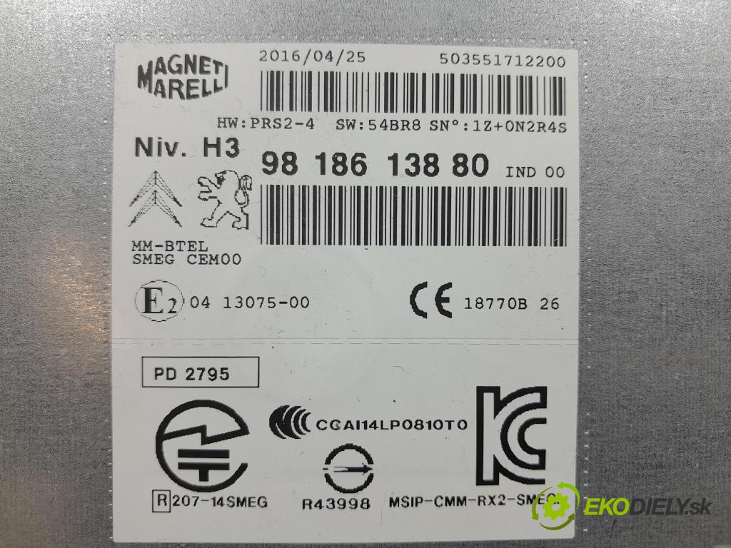 Peugeot 508 2016 Radio I Navigácia: 9818613880