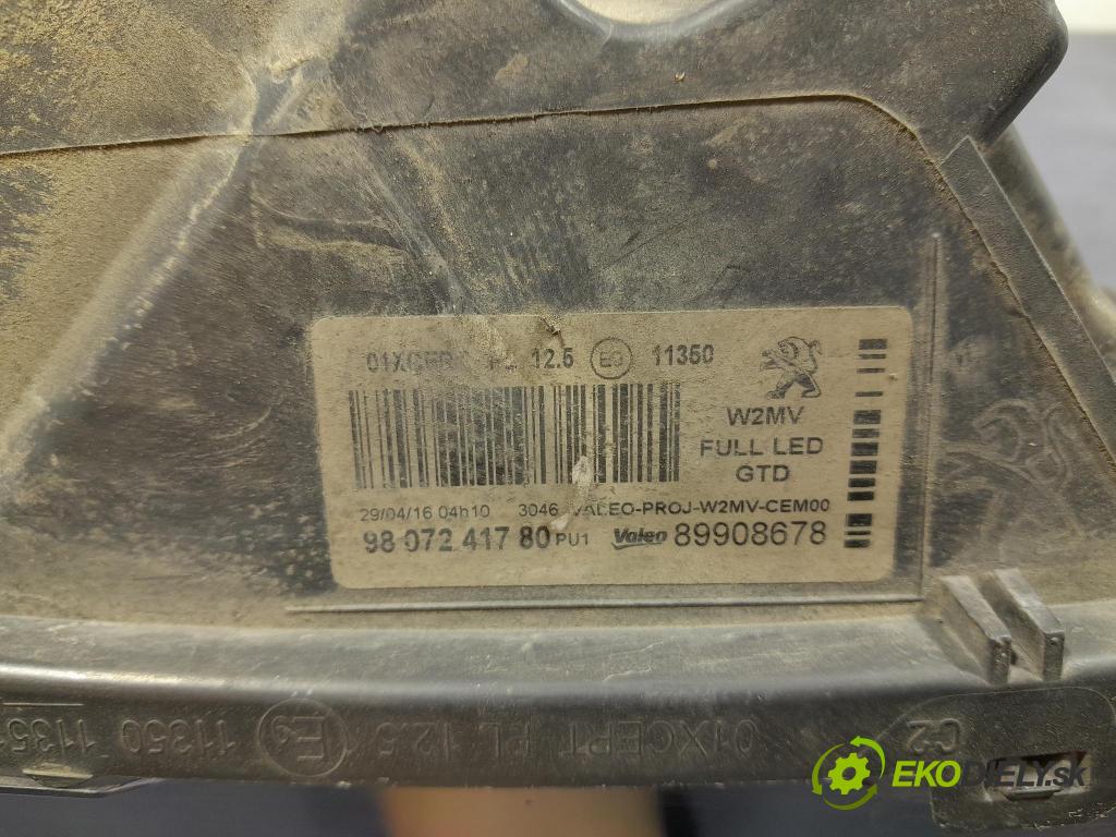 Peugeot 508 2016 světlo Levý: 9807241780