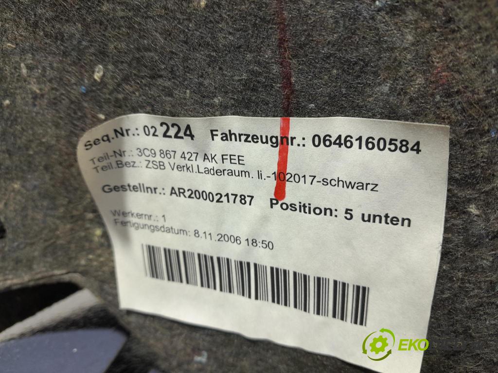 Vw Passat 2007 Čalounictví: kufra: 3C9867427AK
