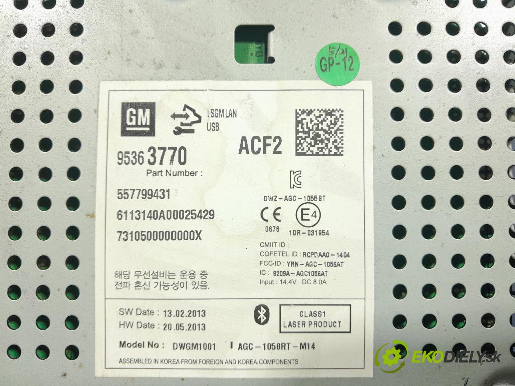 Chevrolet Aveo 2013 Radio I Navigace: 557799431