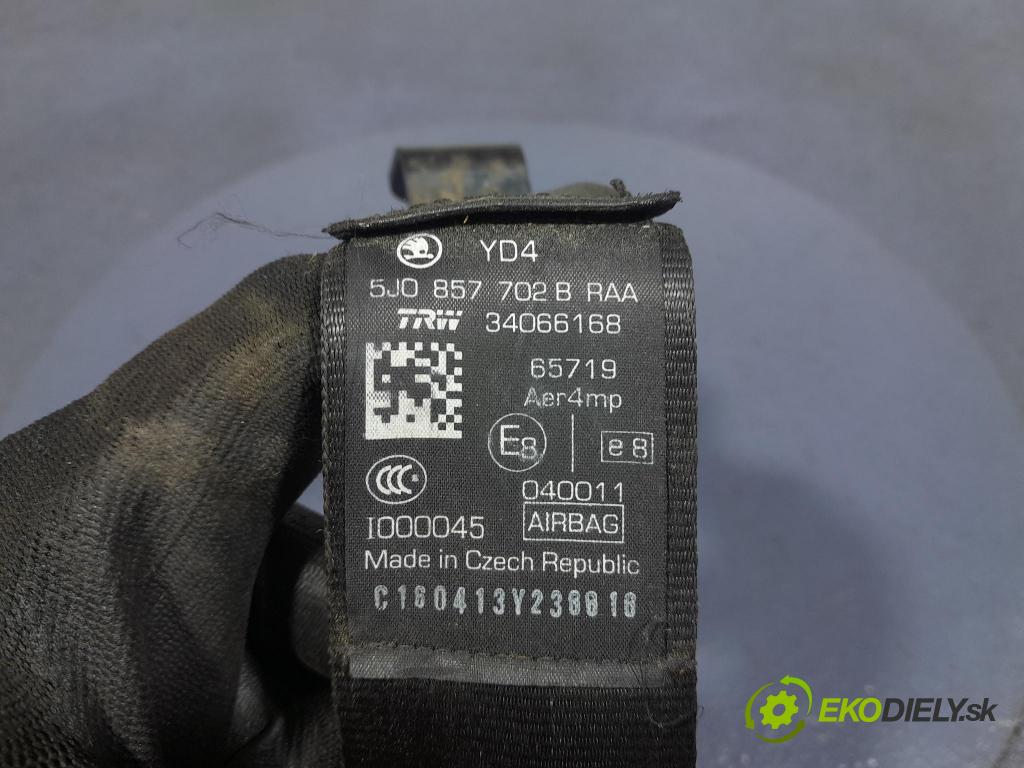 Skoda Roomster 2013 Pásy: Bezpečnosť: x 5J0857702B