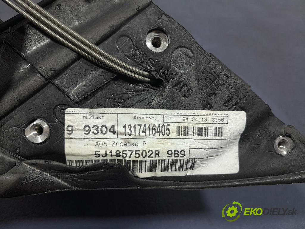 Skoda Roomster 2013 zrkadlo pravé 5J1857502R
