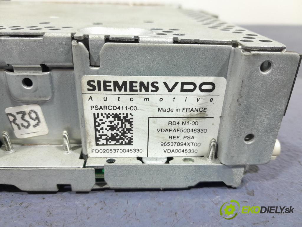 Peugeot 207 2009 Radio I Navigace: 96537894XT
