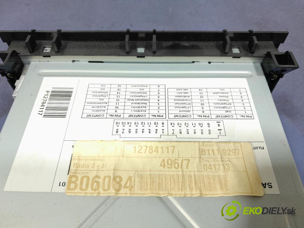Saab 9-3 2010 Radio I Navigace: 12784117