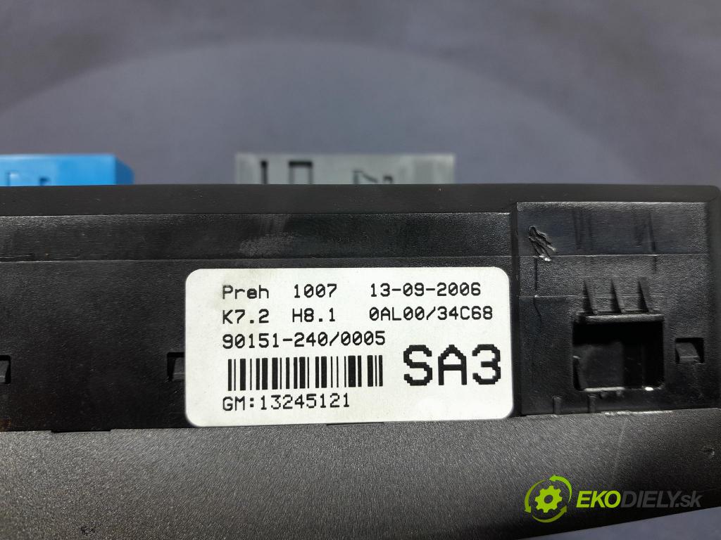 Opel Astra 2006 prepínač Klimatizácia: Prúd vzduchu: 13245121