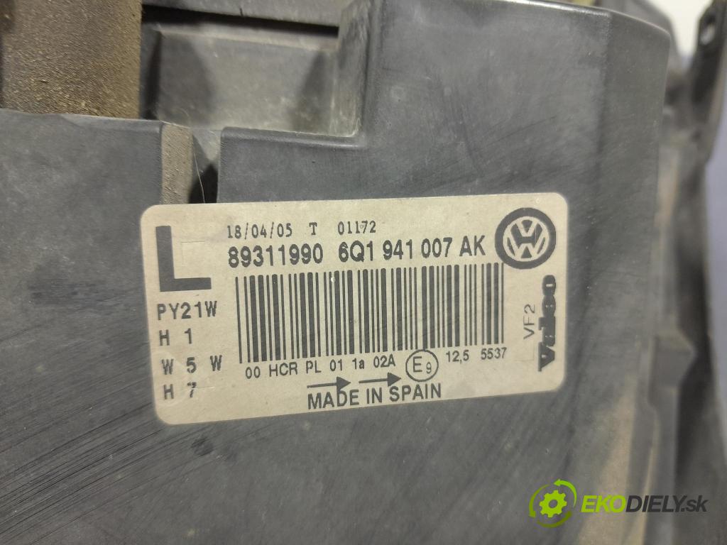 Vw Polo 2005 Reflektor: Vľavo: 6Q1941007AK