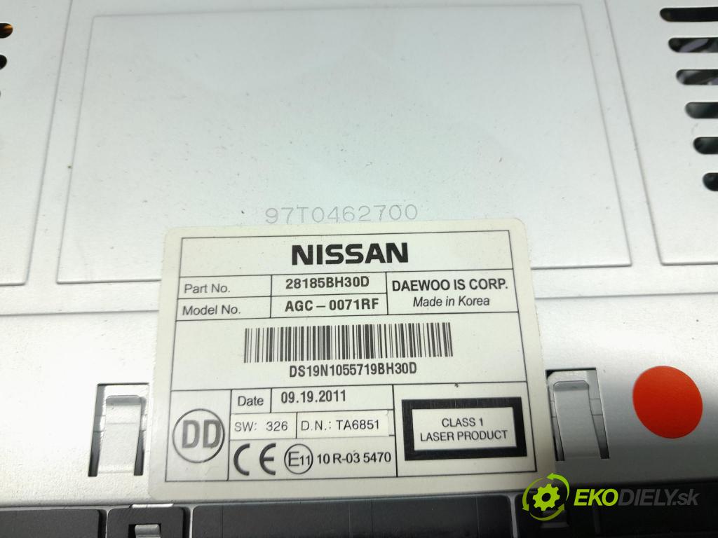 Nissan Qashqai 2011 Radio I Navigace: 28185BH30D