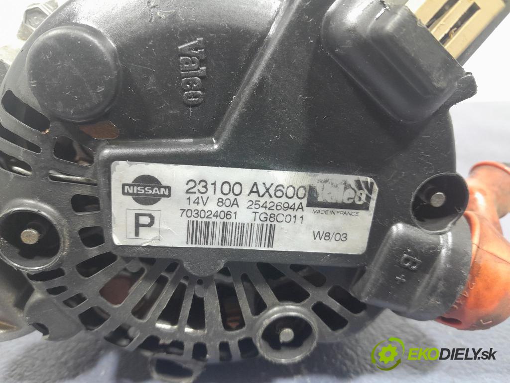 Nissan Micra 2003 Alternator 23100-AX600