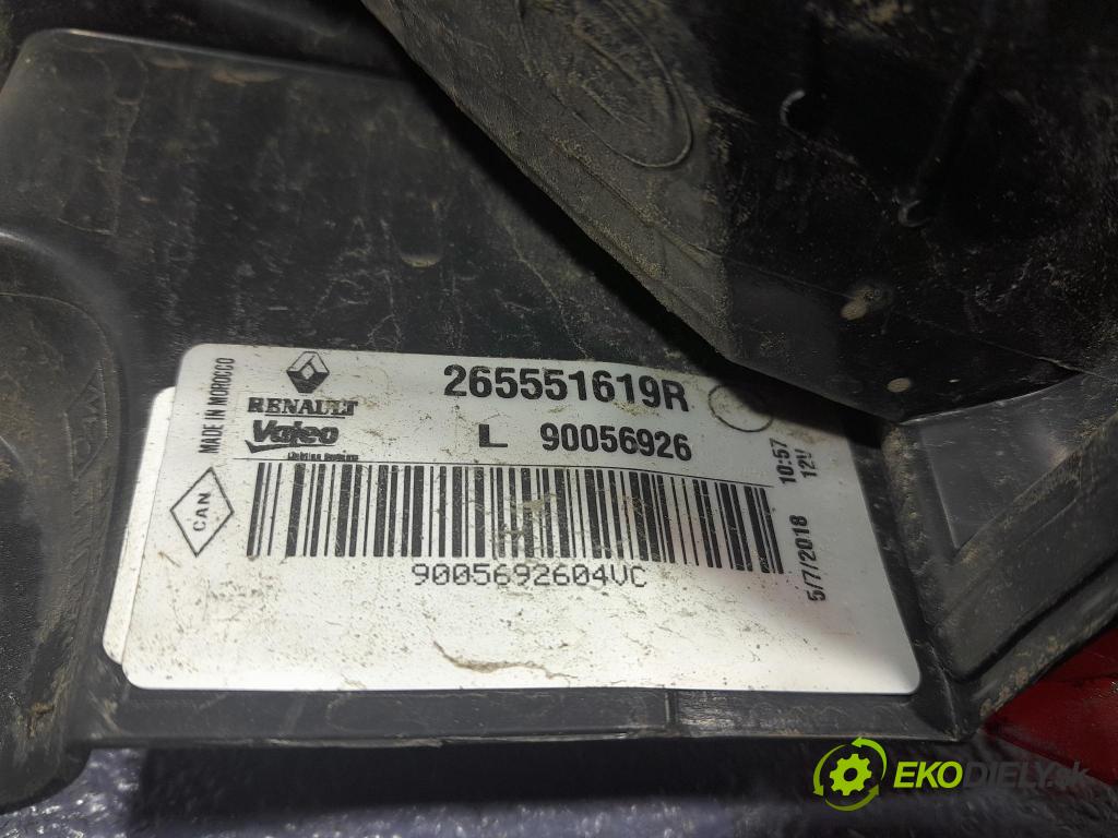 Dacia Dokker 2017 světlo Zad: levá Mimo: 265551619R