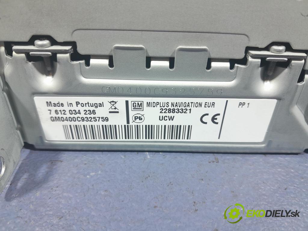 Opel Astra 2012 Radio I Navigace: 22883321