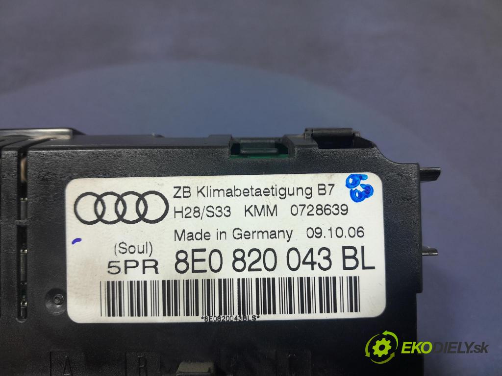 Audi A4 2006 prepínač Klimatizácia: Prúd vzduchu: 8E0820043BL