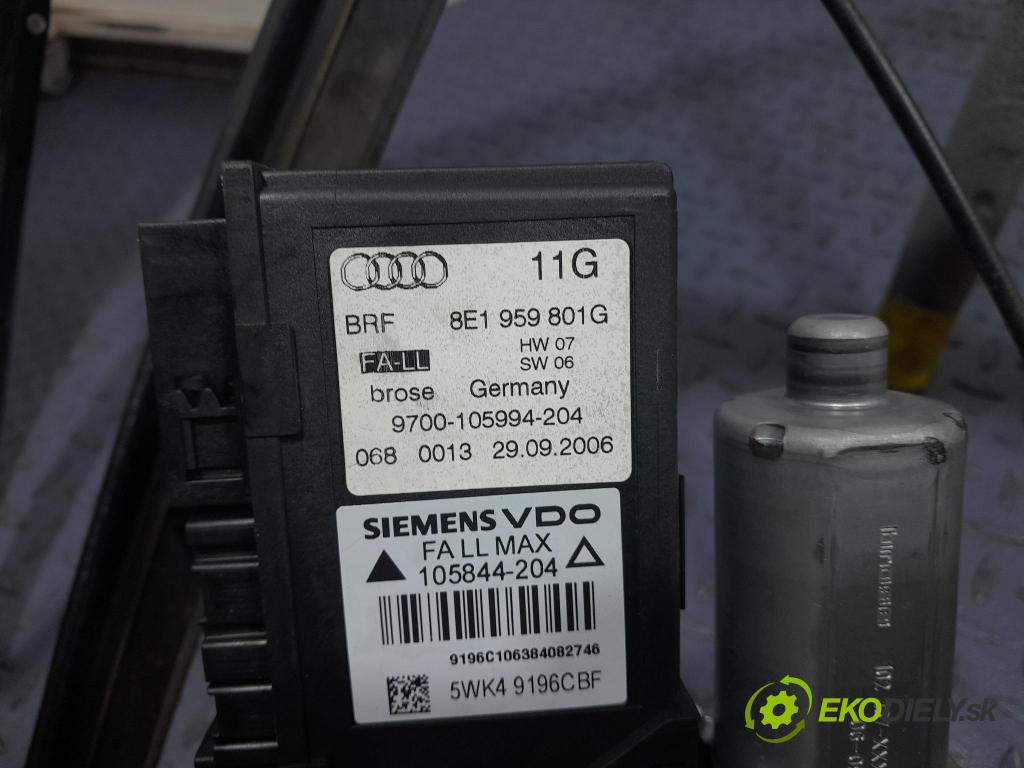 Audi A4 2006 mechanizmus okna Okná: Predné Vľavo: 8E0837461B