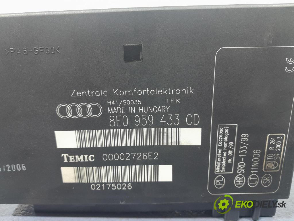 Audi A4 2006 riadiaca jednotka Komfortu 8E0959433CD