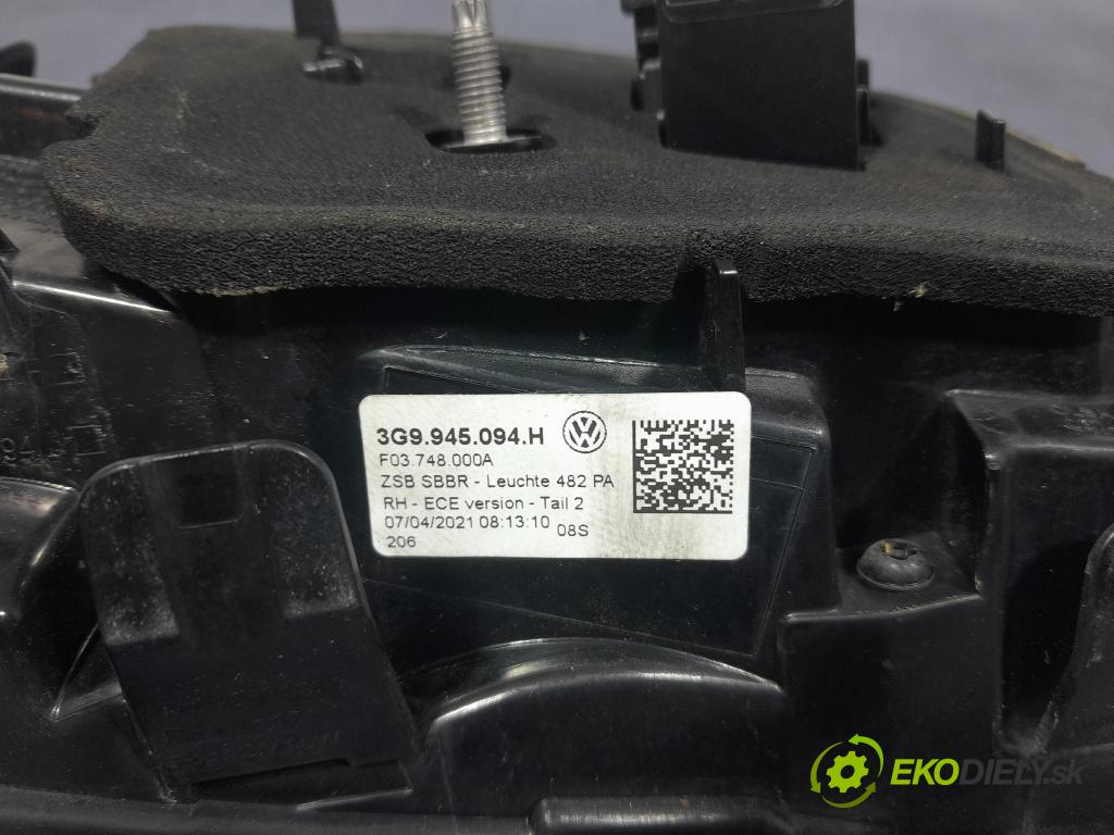 Vw Passat 0 svetlo / reflektor zad Prava: Vnútri: 3G9945094H