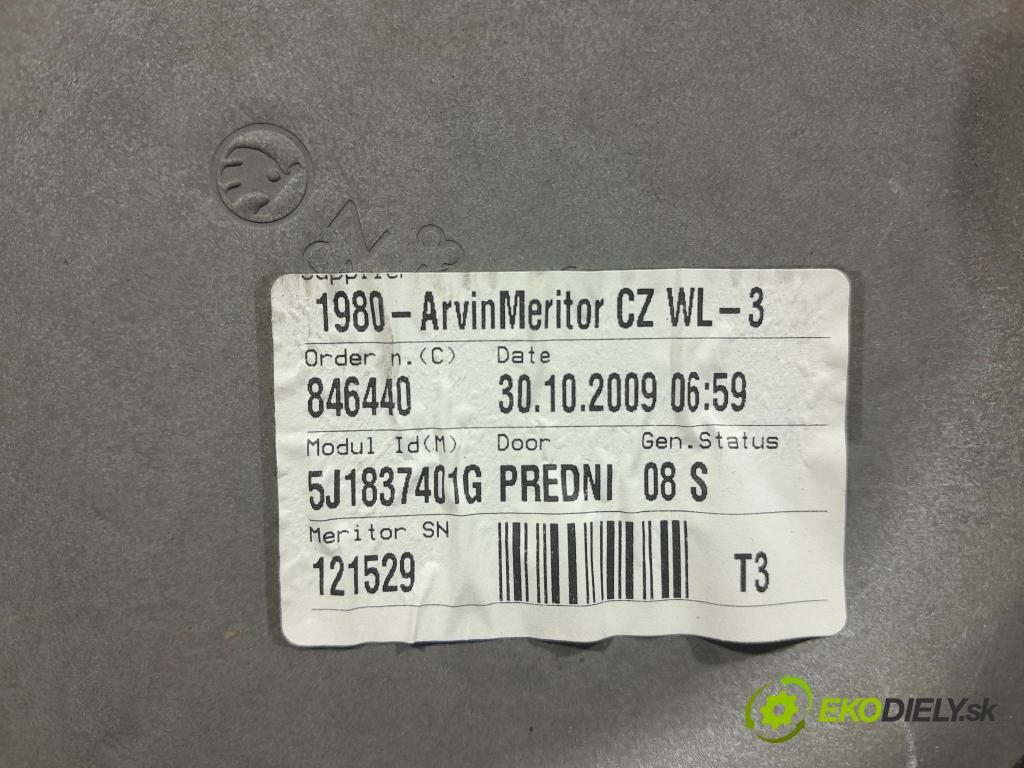 Skoda Fabia 2009 mechanizmus okna Okná: Predné Vľavo: 5J1837401G